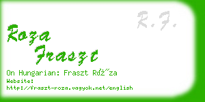 roza fraszt business card